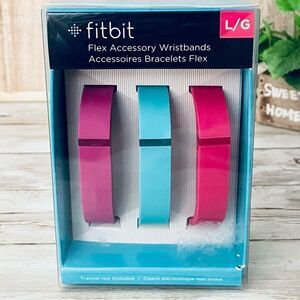 NWT in Box Size L Pack of 3 Fitbit Flex Accessory Purple, turquoise Blue & Pink